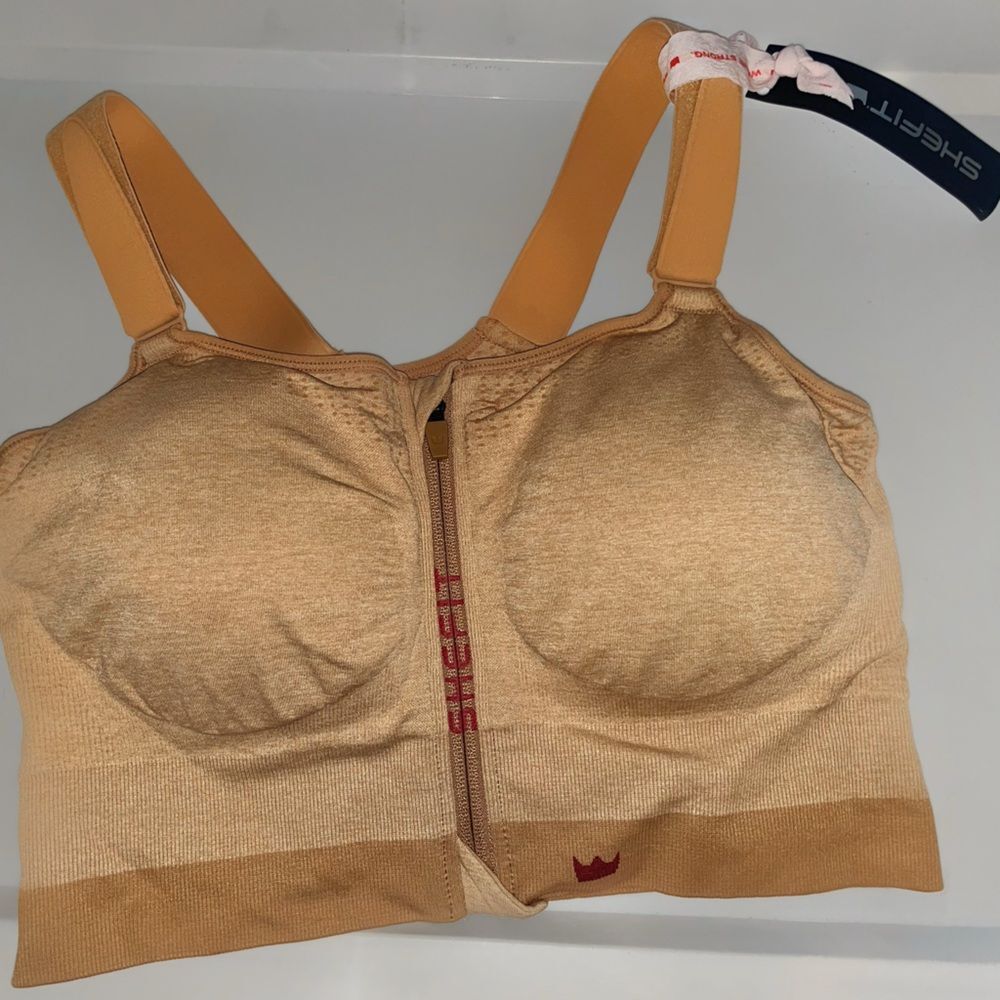 SHEFIT Women's Low Impact Tan Sports Bra - Picture 6 of 12